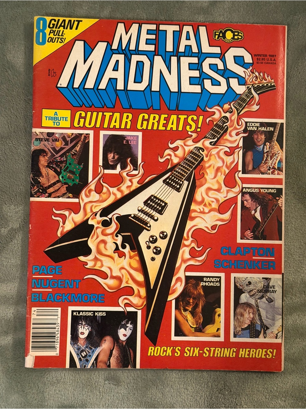 VTG 1987 Metal Madness Guitar Greats! Magazine -